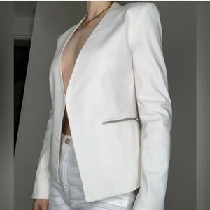 White House Black Market Cream Blazer Size 6